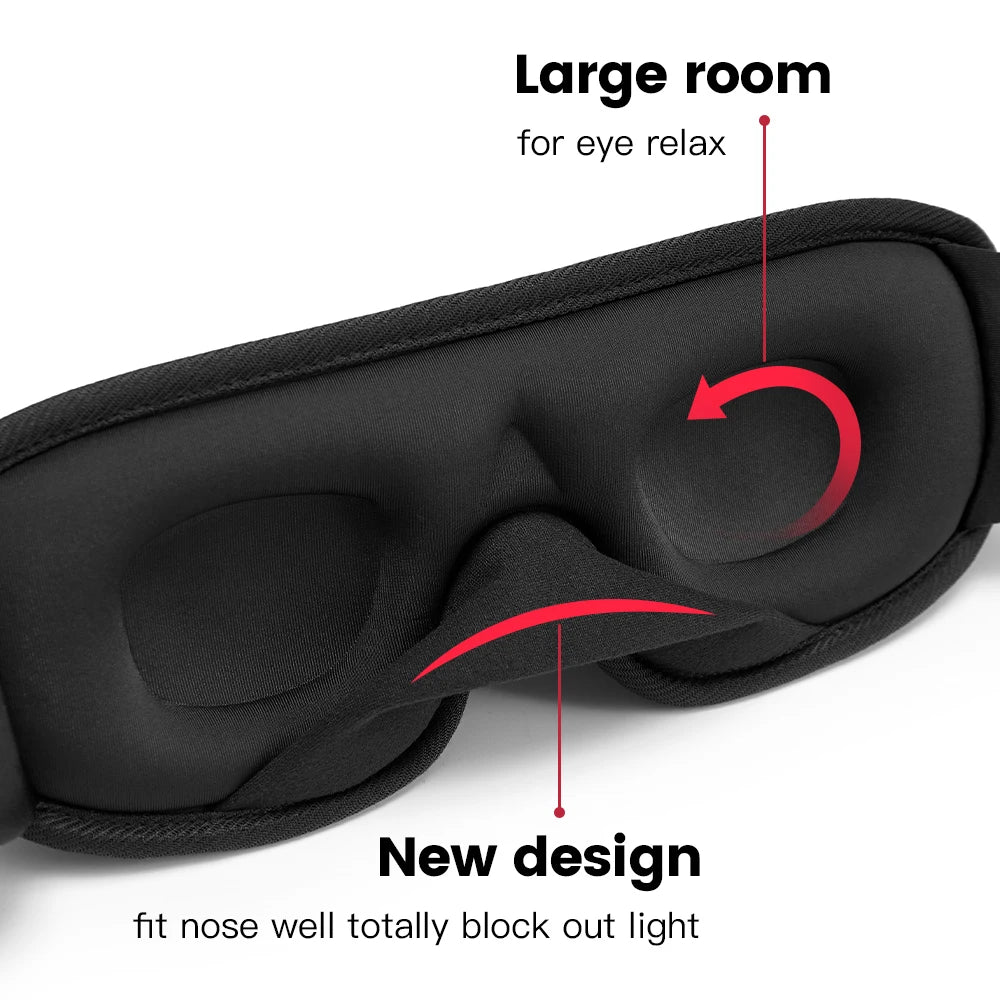 3D Sleep Mask with Large Eye Space Ergonomic Design