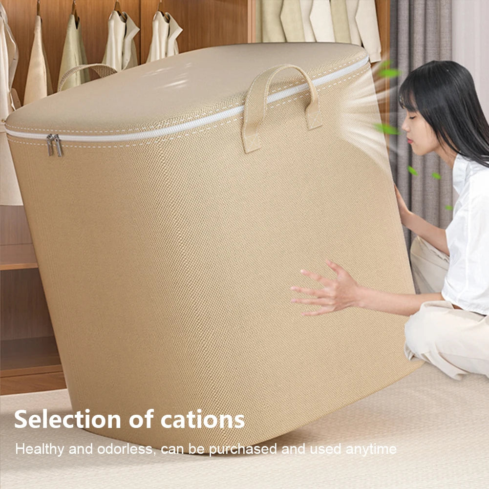 Durable non-woven cotton closet organizer storage bin