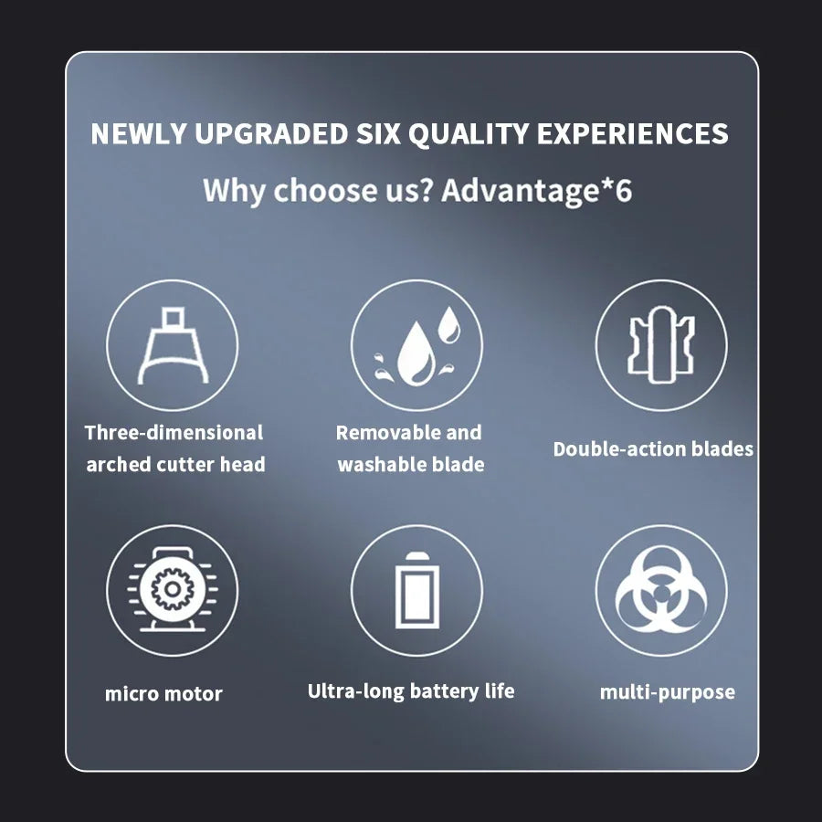 Electric nose and ear trimmer with LED digital display battery indicator