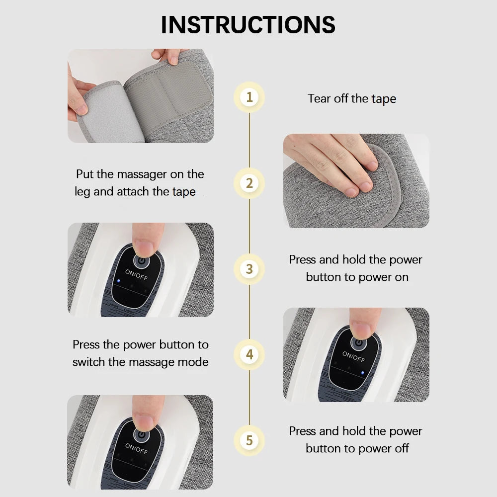 Step by step guide to use leg massager correctly