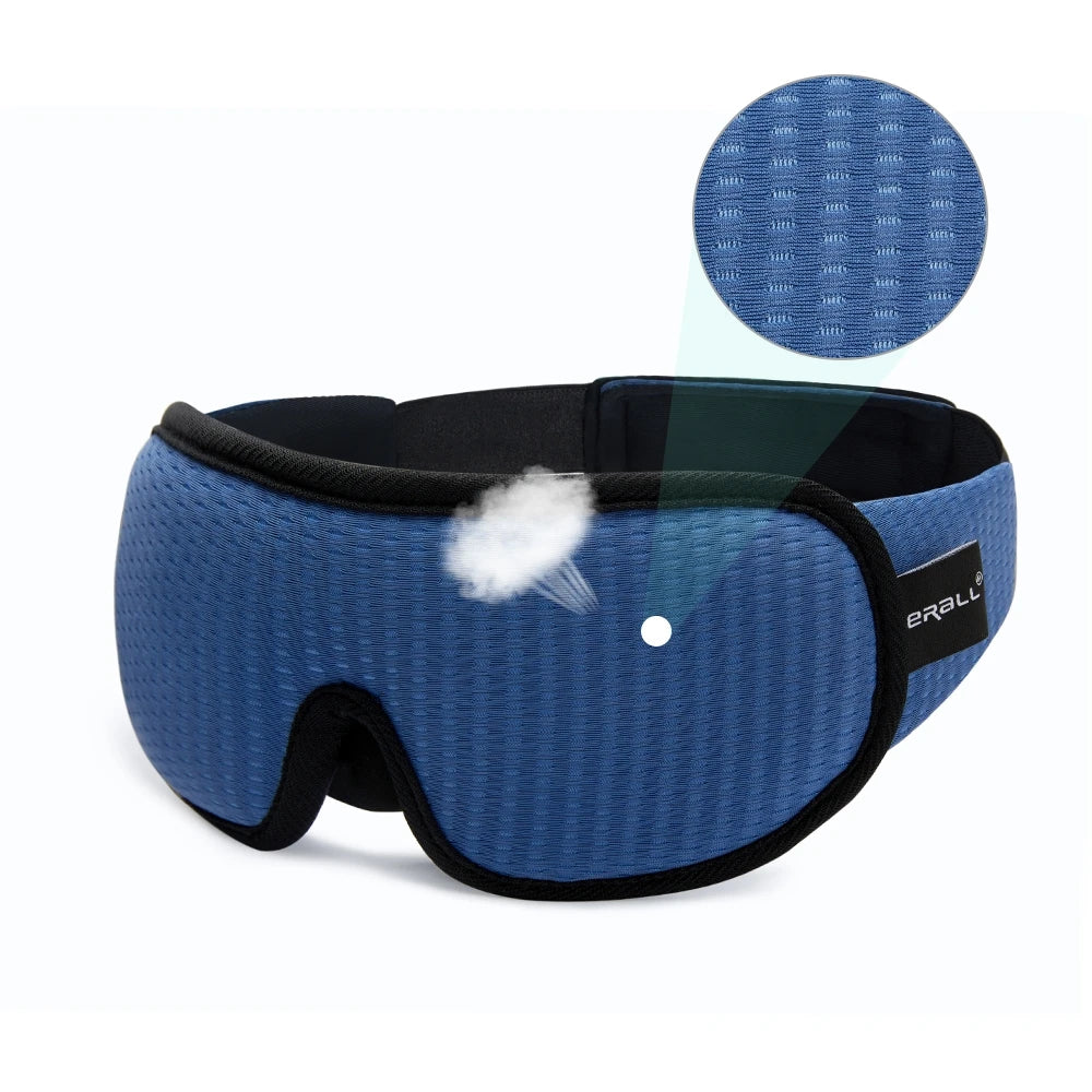 Navy Blue 3D Sleeping Mask with 100% Blackout