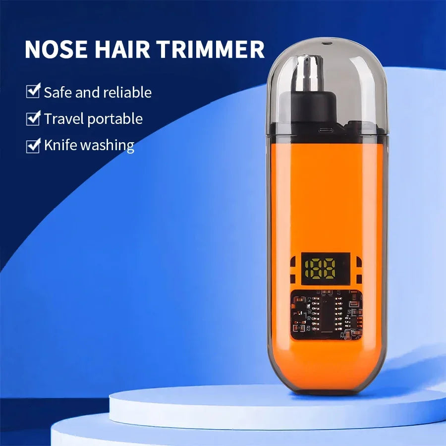Professional men’s portable ear and nose hair trimmer painless design