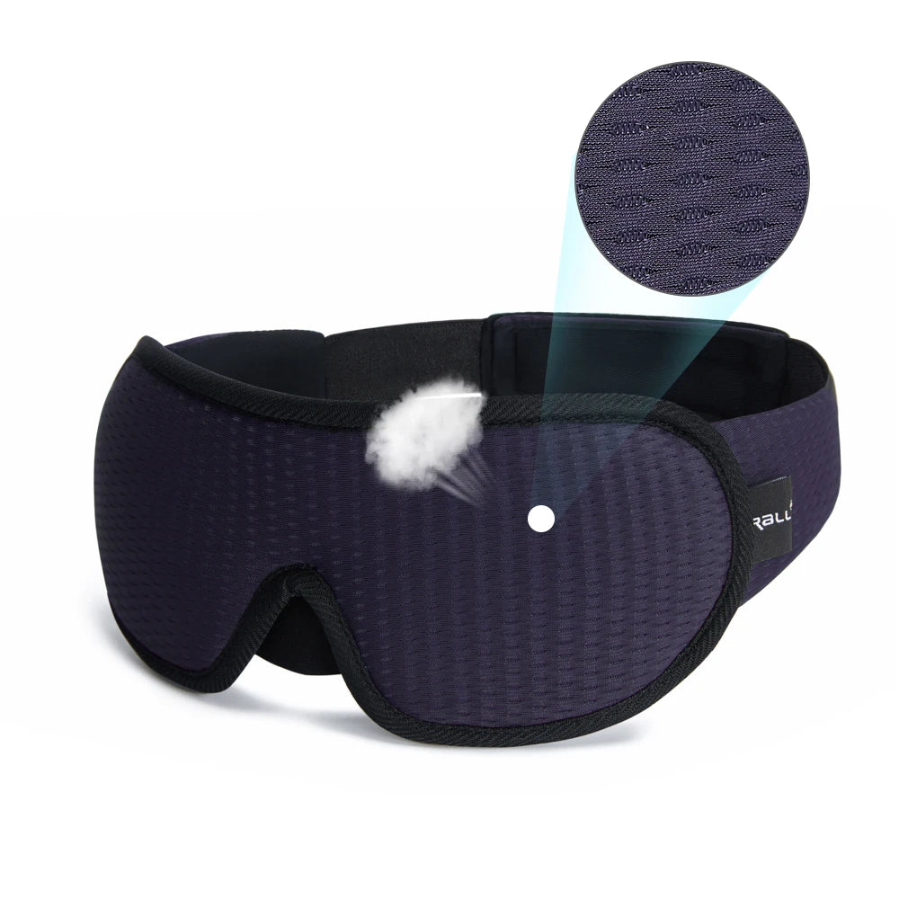 Purple 3D Sleeping Mask with Soft Memory Foam
