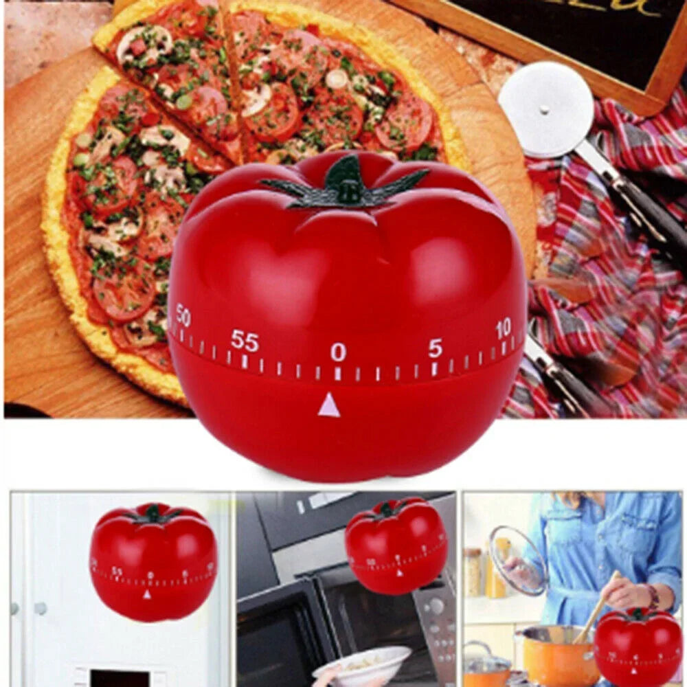 Tomato Pomodoro timer ideal for cooking, studying, and games