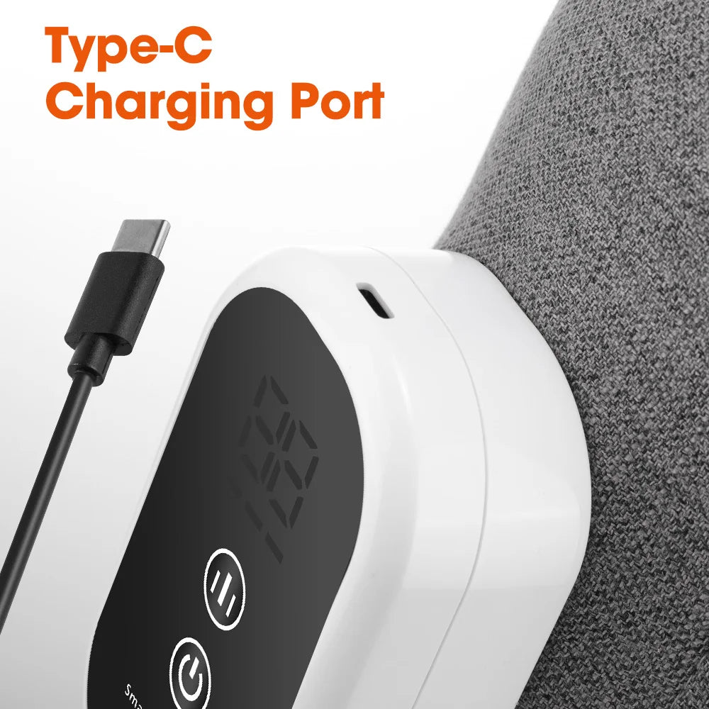 Type-C charging port for rechargeable leg massager