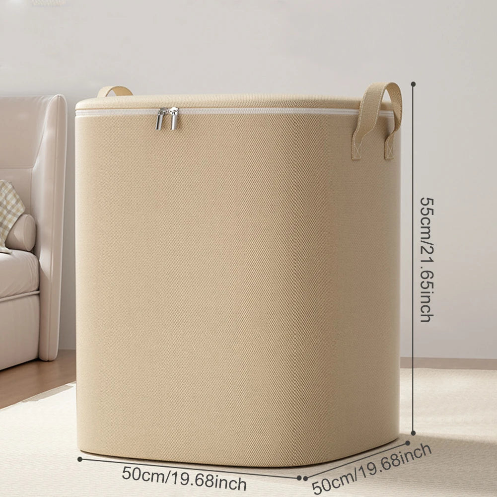 Extra Large Closet Organizer Storage Bag 110L/140L with dimensions 55x50x50cm
