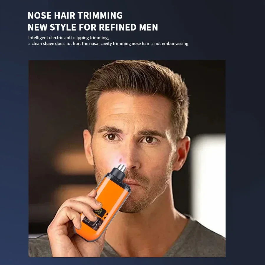 Electric eyebrow trimmer clipper for men 2-in-1 multifunction grooming tool
