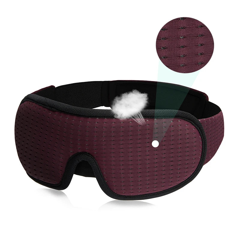 Maroon 3D Sleeping Mask for Travel and Home