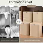 Size comparison of extra large storage bags for closet organization