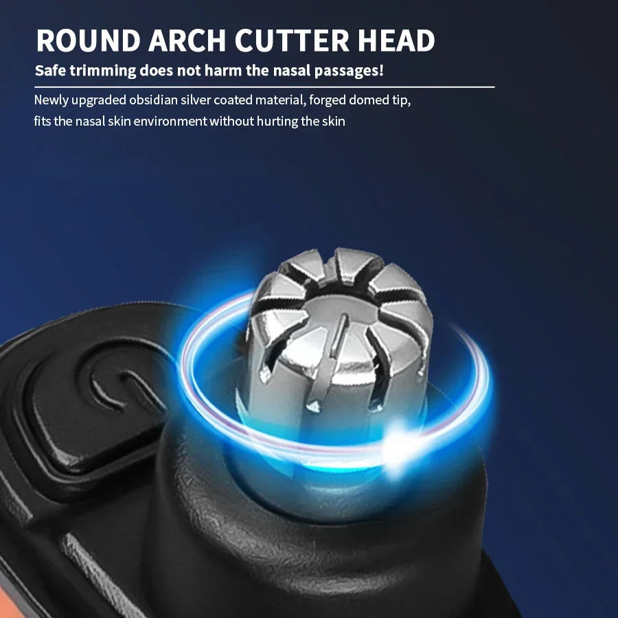 Stainless steel blade nose hair trimmer safe painless grooming for men