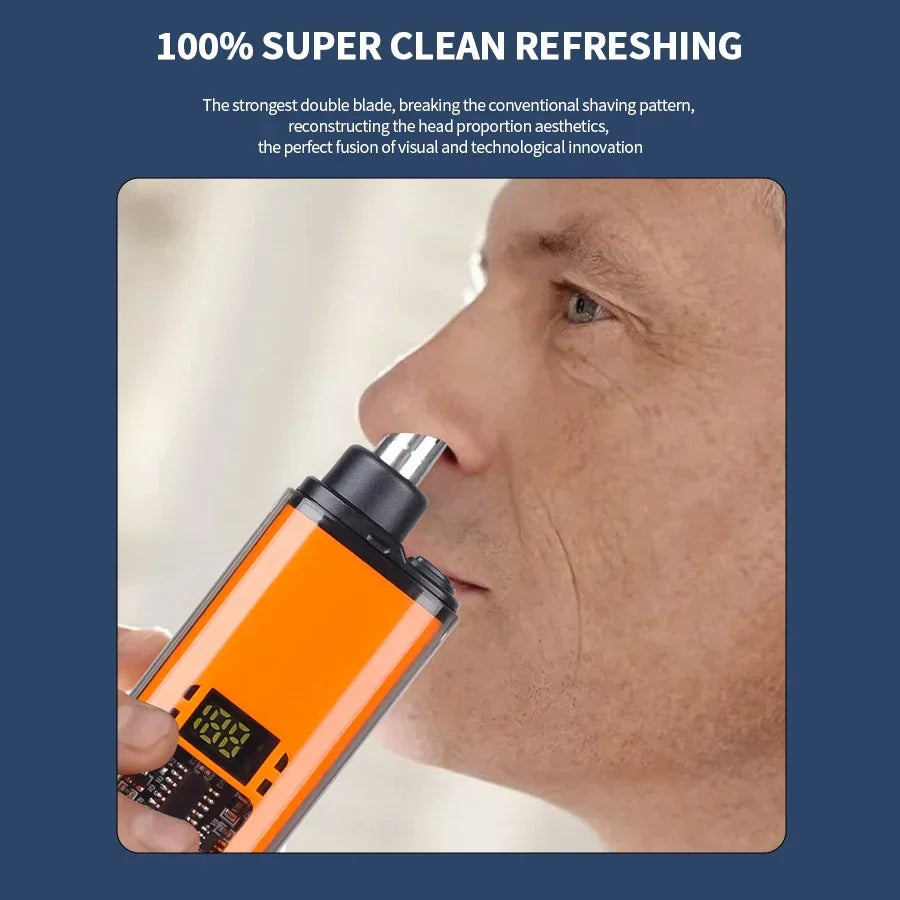 Type-C USB charging nose trimmer for men with rechargeable lithium battery