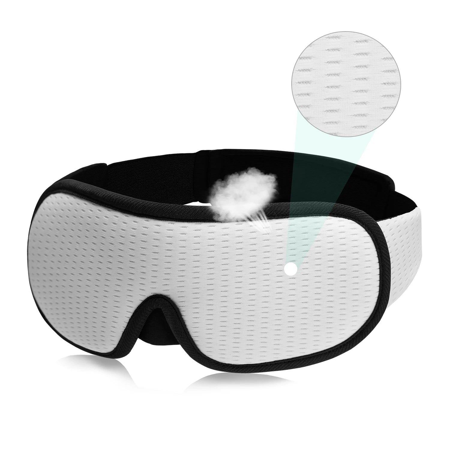 White 3D Sleeping Mask Soft Eyeshade Blindfold